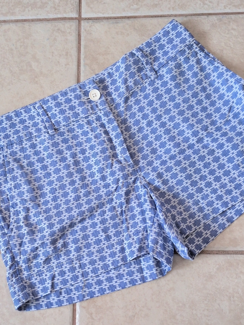 LOFT Outlet Blue Print Shorts Size 2